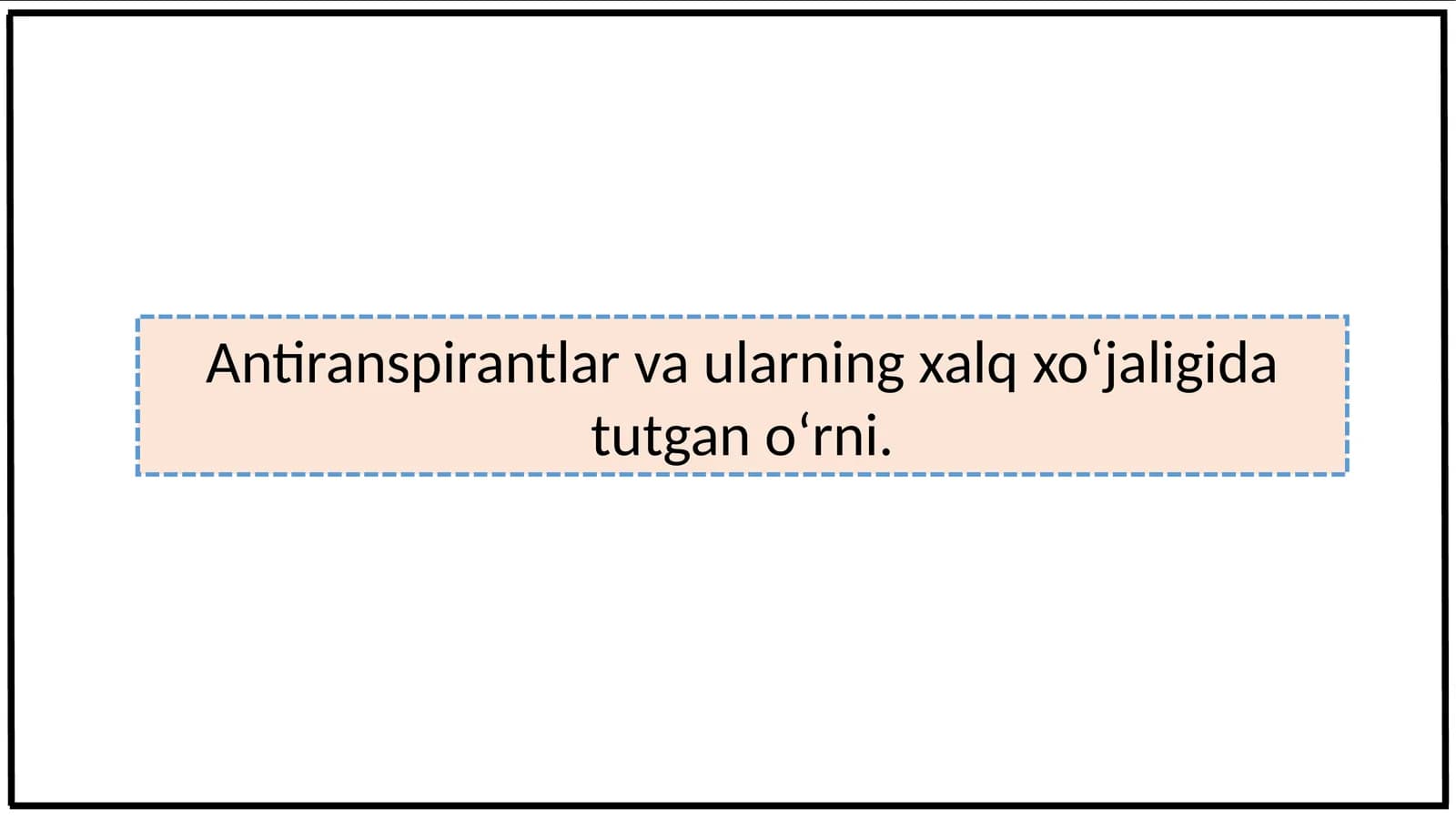 Antiranspirantlar va o‘rni
