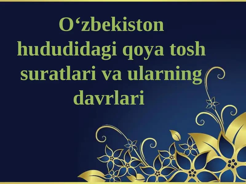 Qoyatoshsuratlarining davrlari