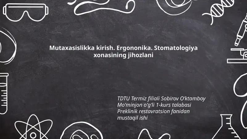 Preklinik restavratsion fanidan mustaqil ish