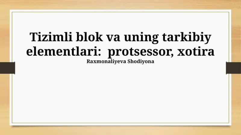 RAM Xotiraning Xususiyatlari