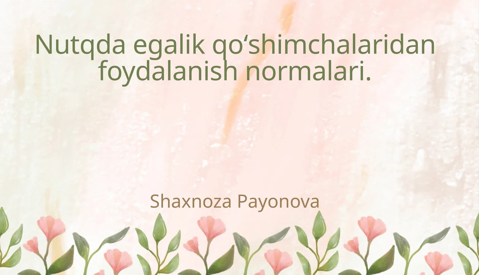 Egalik qoʻshimchalaridan foydalanish normalari