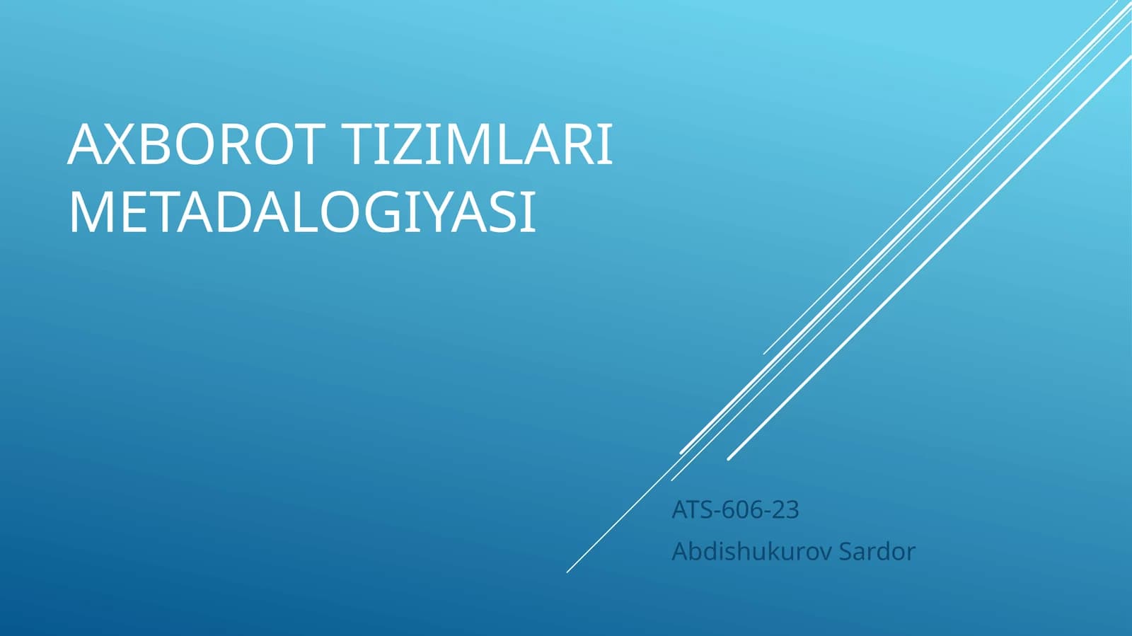 Axborot tizimlari metadalogiyasi