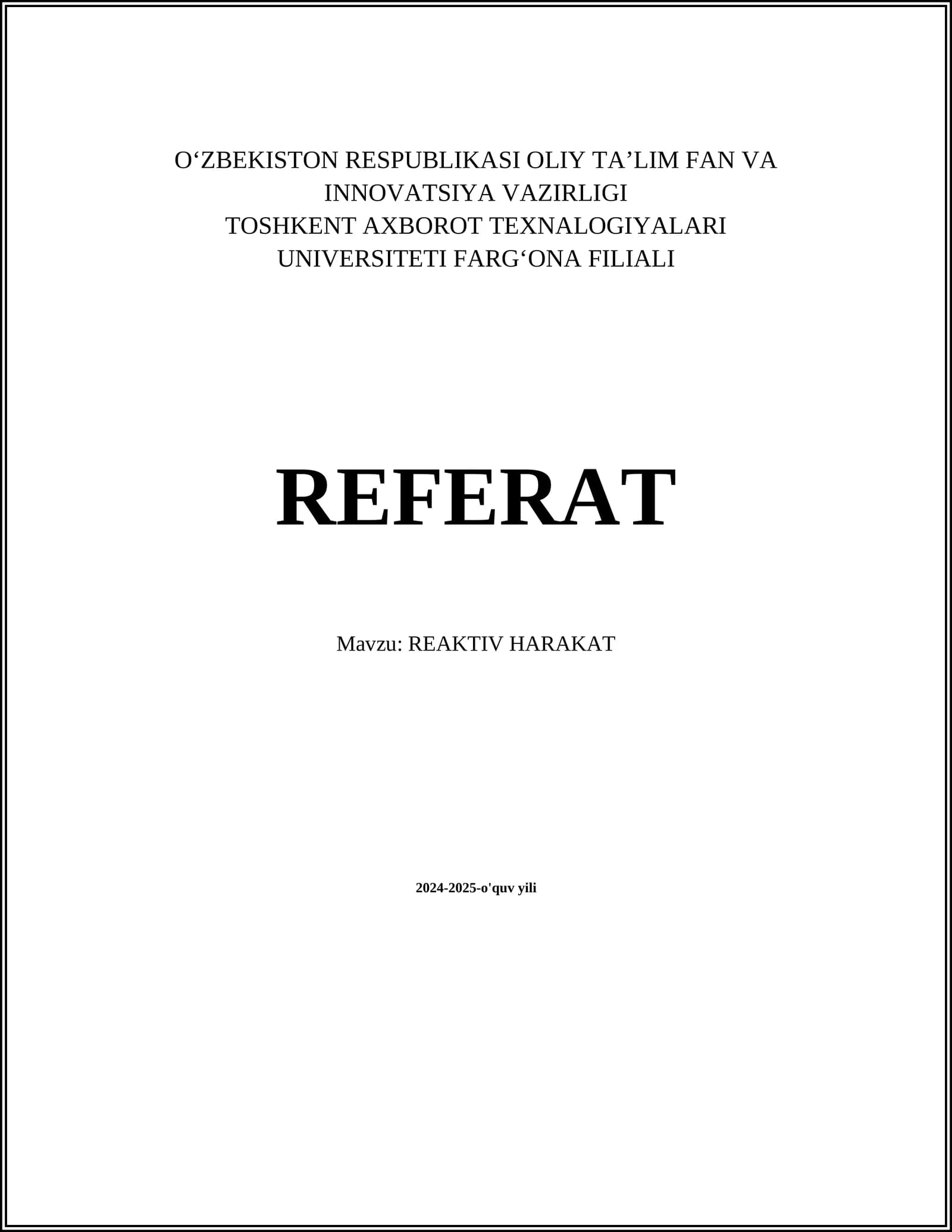 REAKTIV HARAKAT