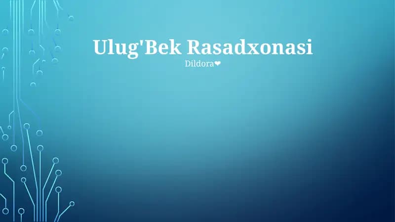 Ulug'Bek Rasadxonasi