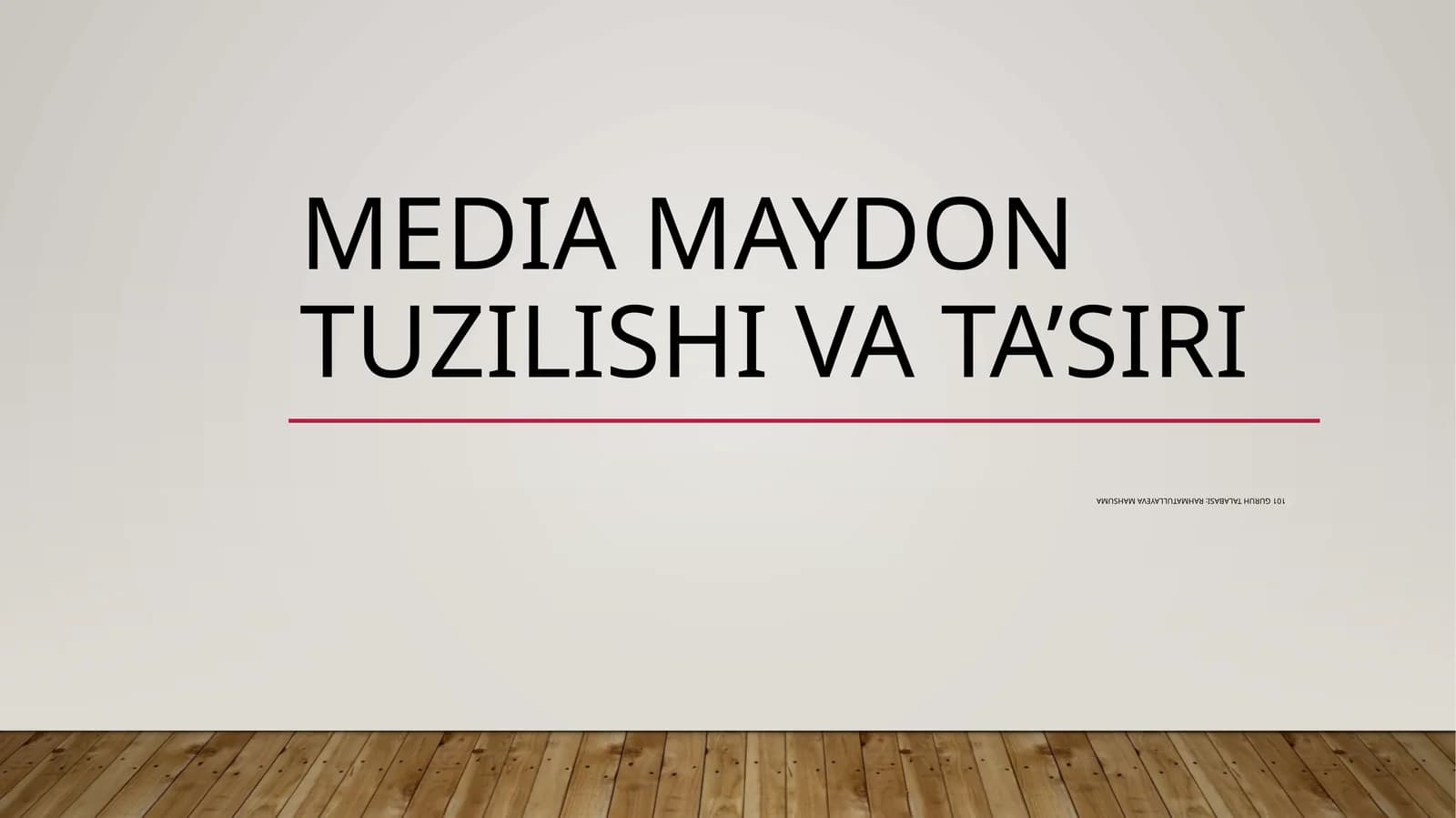 Media maydon tuzilishi va ta’siri
