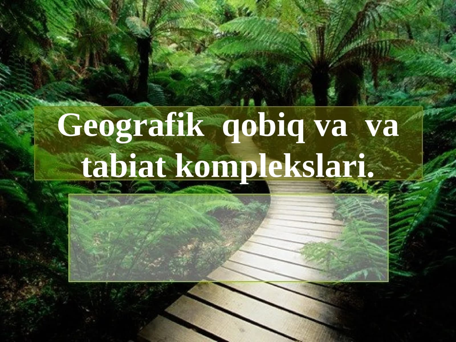Geografik qobiq va va tabiat komplekslari