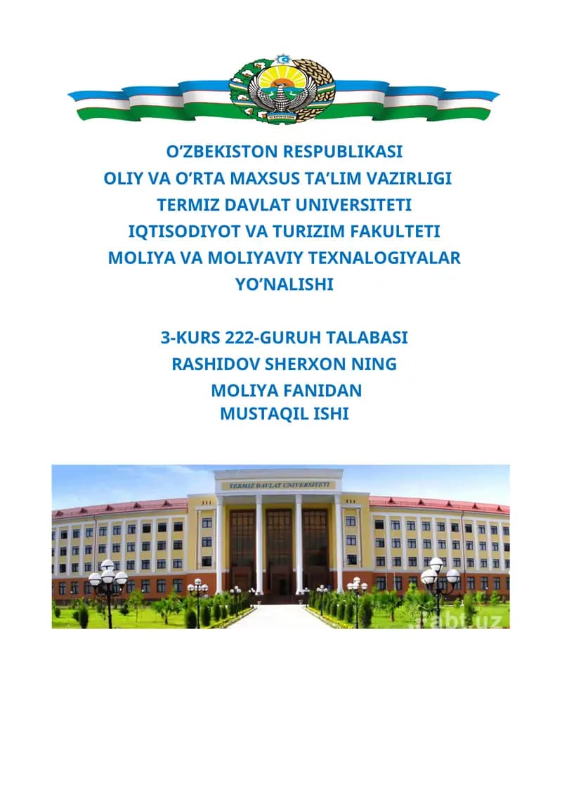 Investitsiya Risklari Aktivlar risklari