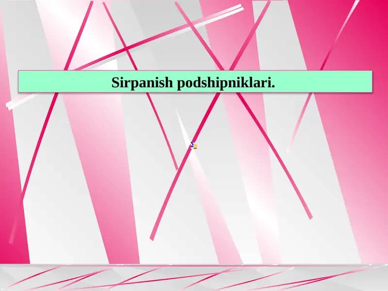 Sirpanish podshipniklari
