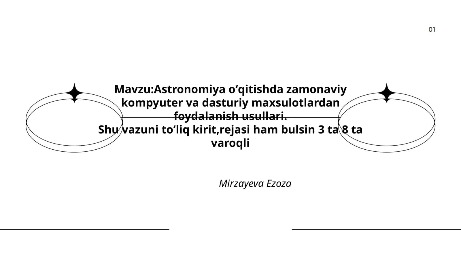Astronomiya oʻqitishda zamonaviy kompyuter va dasturiy maxsulotlardan foydalanish usullari