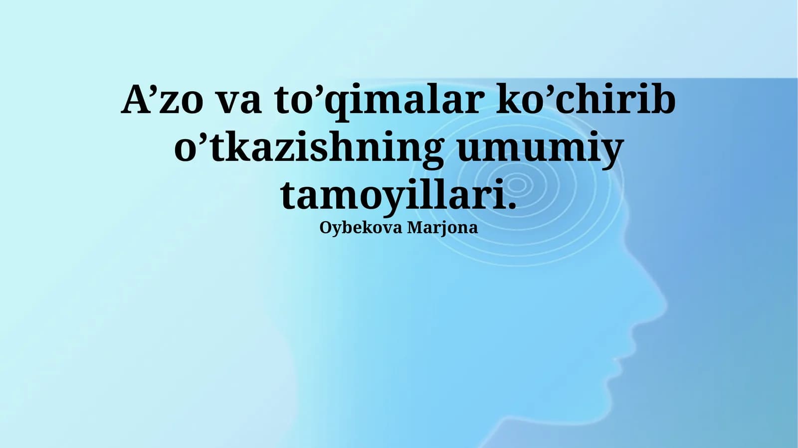 Transplantatsiya Ekologik Jarayonlarida