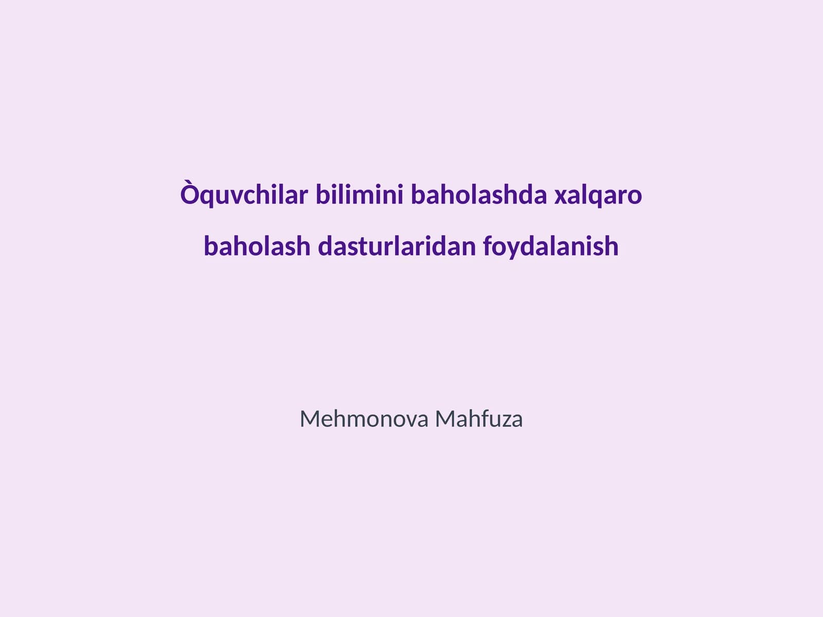 Xalqaro Baholash Dasturlari