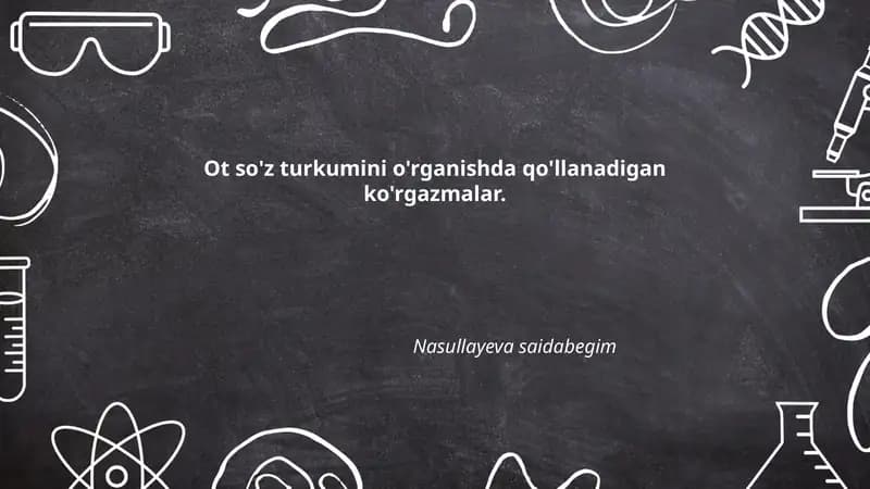 Rasmli flash-kartalar bilan ot so'zlarni o'rgatish