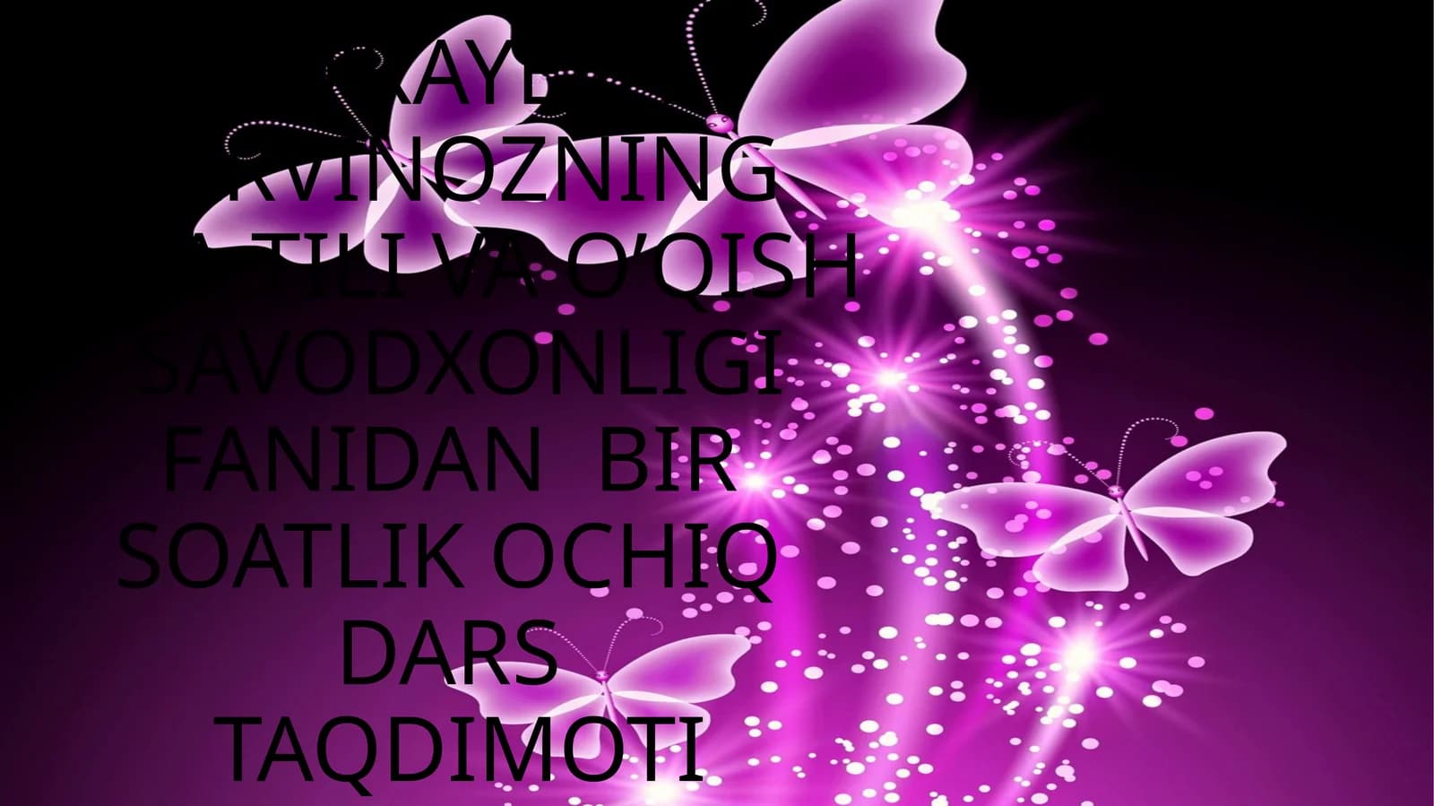 Ochiq dars taqdimoti
