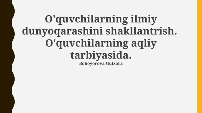 Ilmiy dunyoqarash