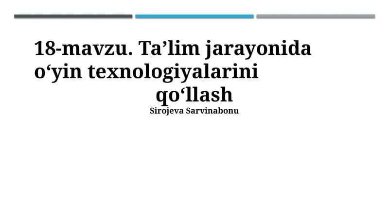 Interfaol O'quv Dasturlari va Simulyatsiyalar
