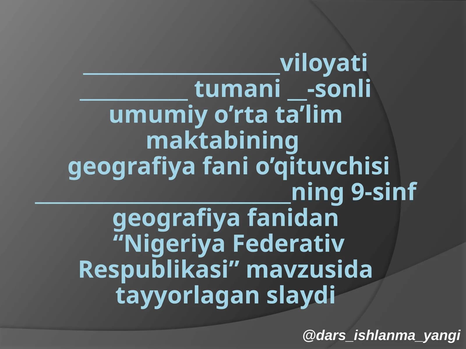 Nigeriya Federativ respublikasi