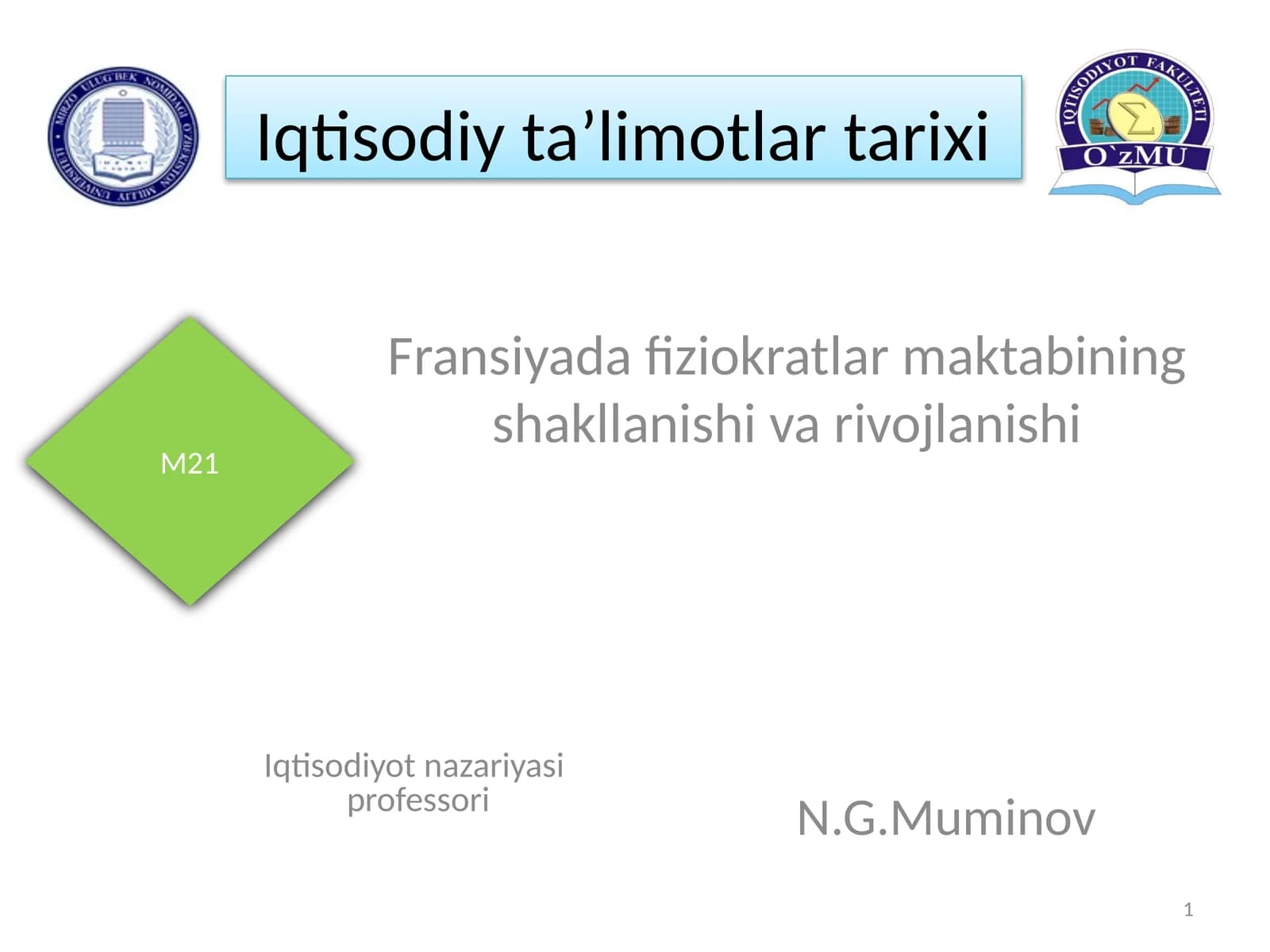 Fransiyada fiziokratlar maktabining shakllanishi va rivojlanishi