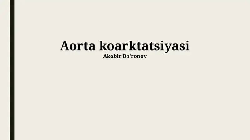 Aorta koarktatsiyasi