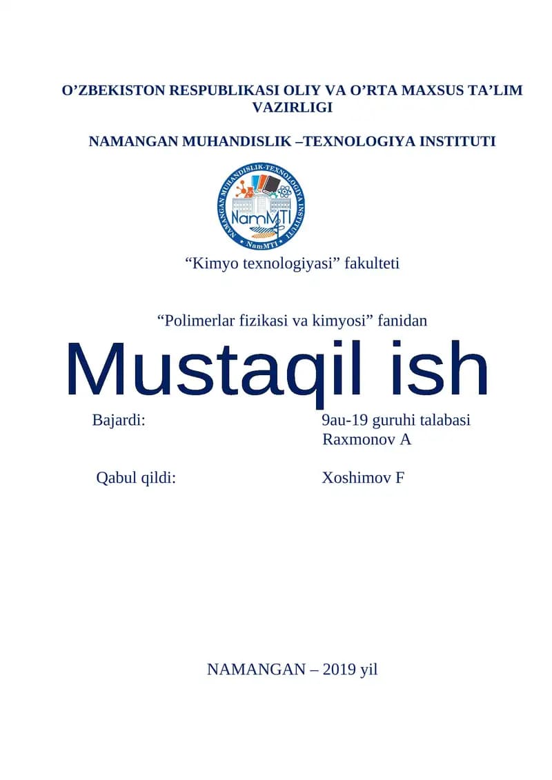 Molekulalar tuzilishi.Kimyoviy bog'lanish. Kovalent ion metal vodarod bog’lanishlar