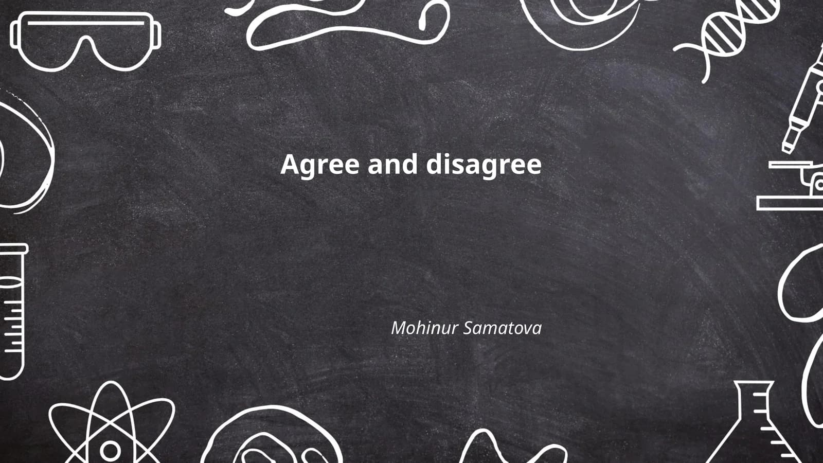Agree and disagree