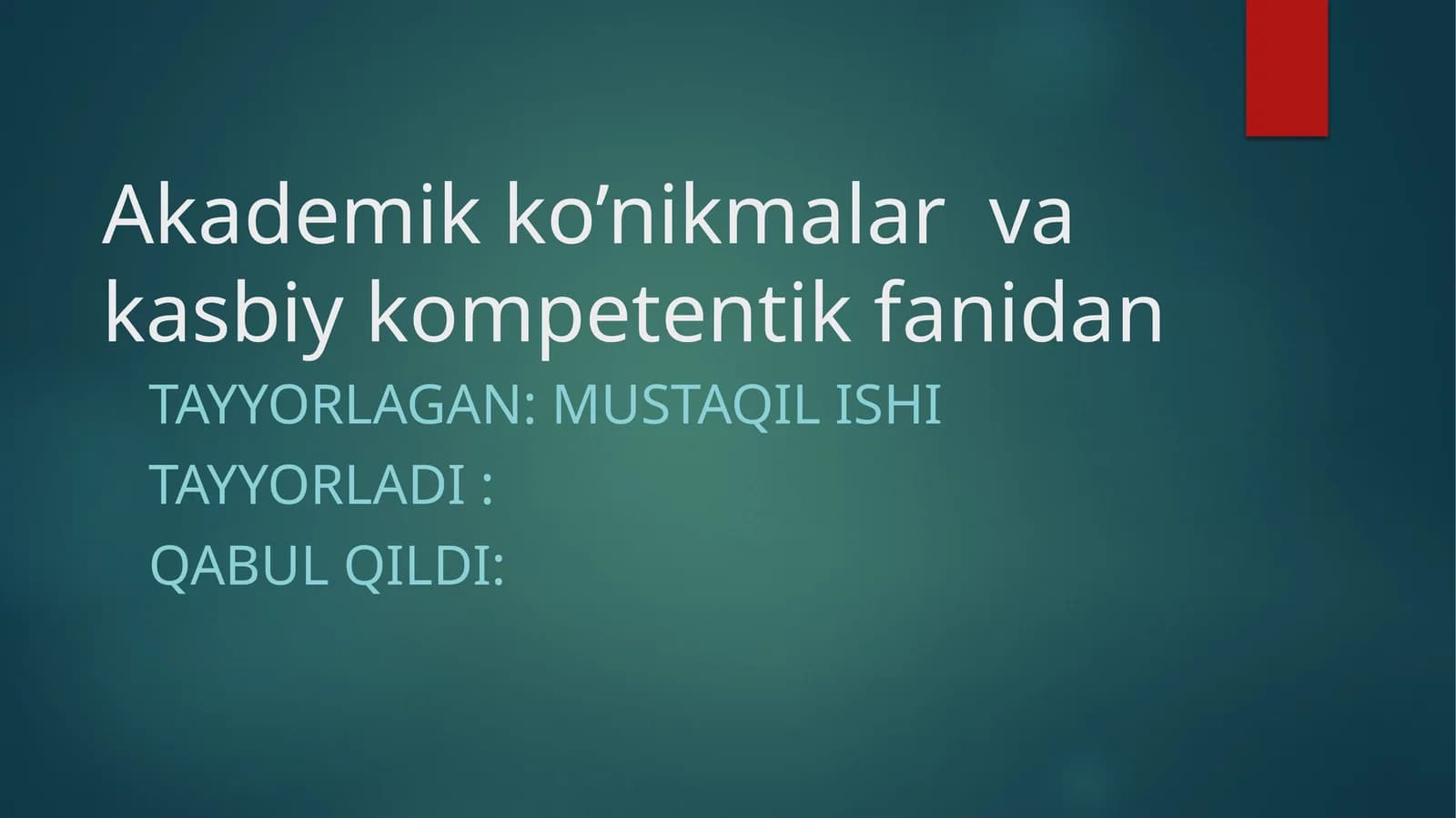 akademik koʻnikmalar