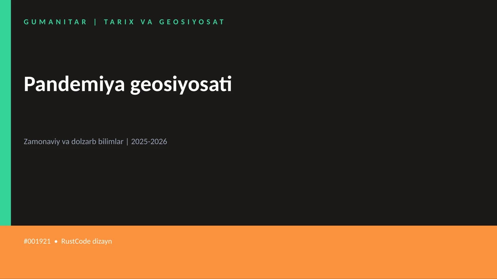 Pandemiya geosiyosati