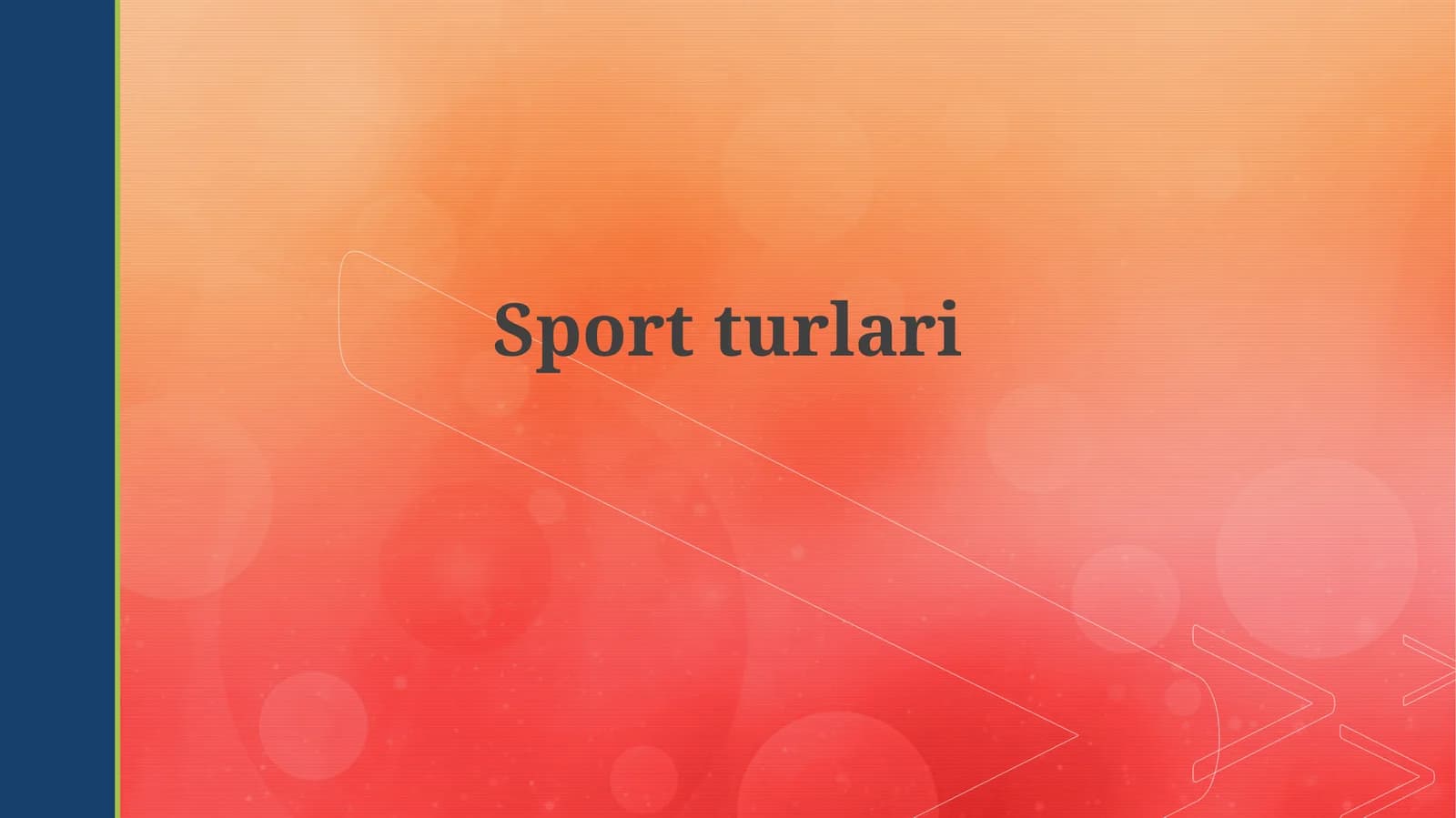 Sport Turlari