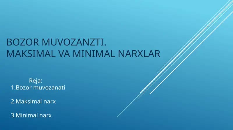 Bozor muvozanati