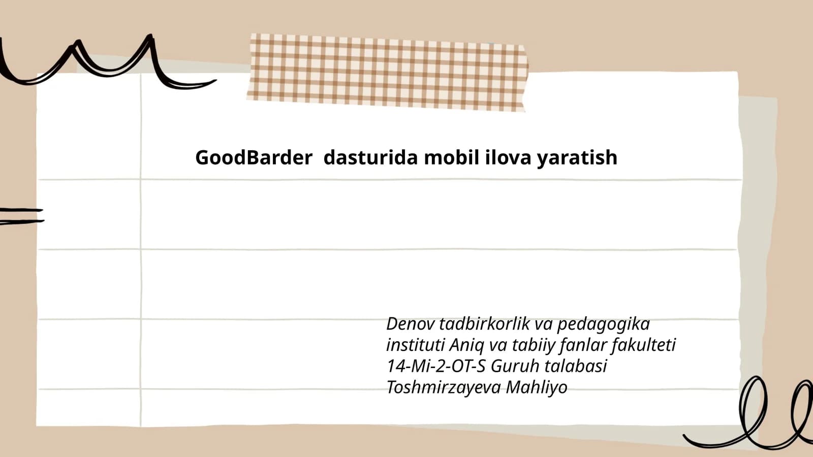 GoodBarder dasturida mobil ilova yaratish