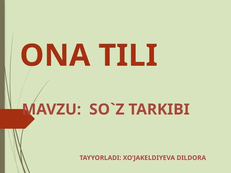 SO`ZTARKIBI