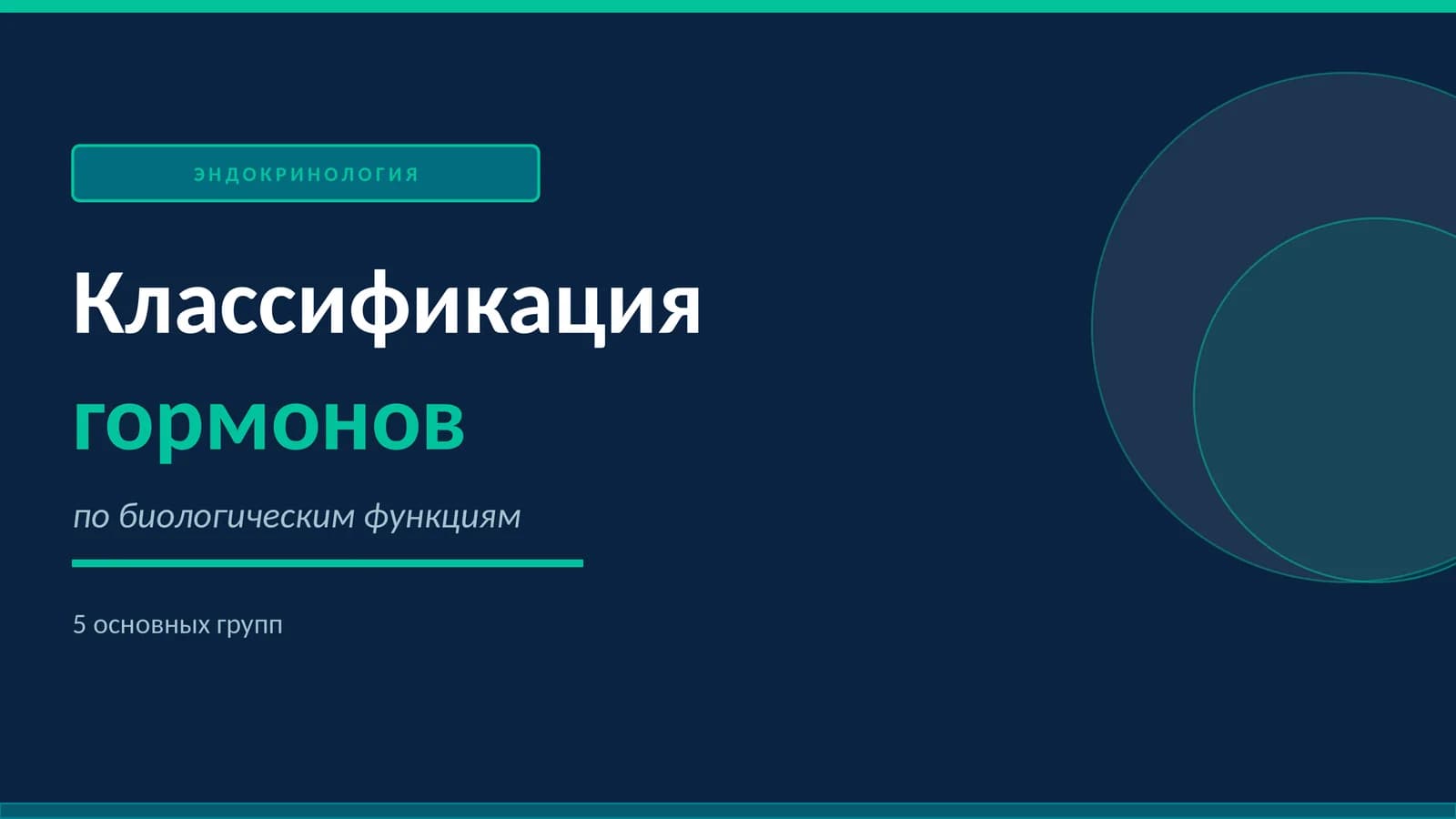 Классификация гормонов