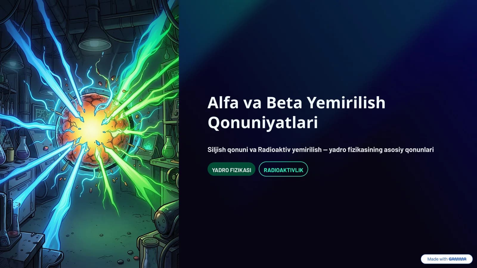 Alfa va Beta Yemirilish Qonuniyatlari