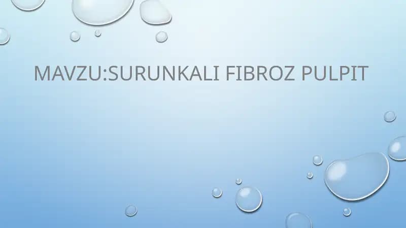 Surunkali fibrozli pulpit