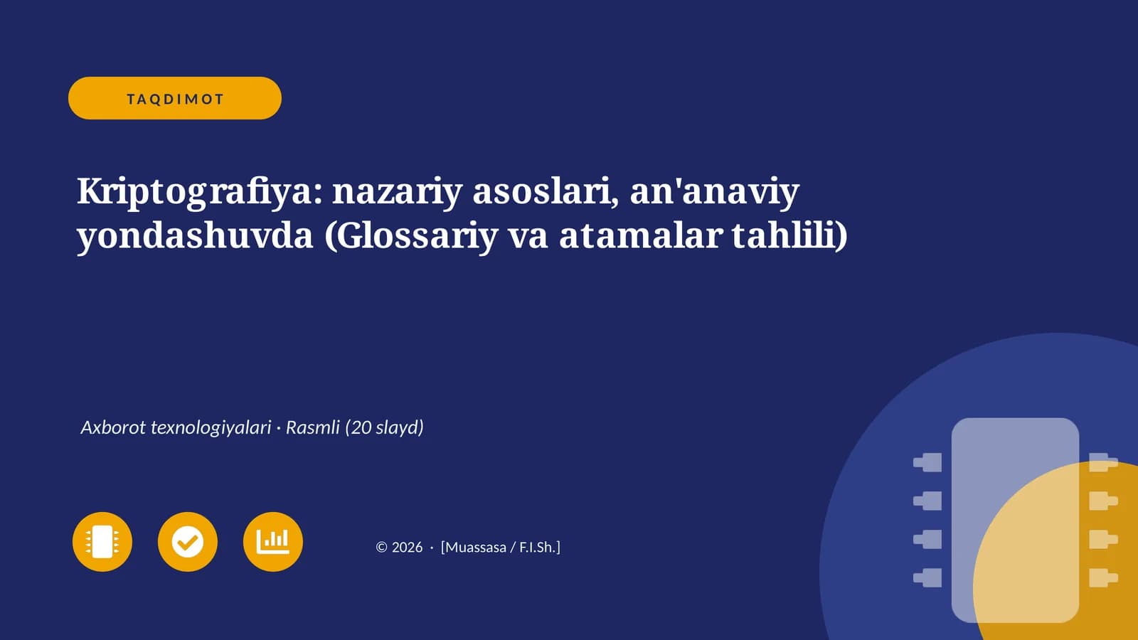 Kriptografiya: nazariy asoslari, an'anaviy yondashuvda (Glossariy va atamalar tahlili)