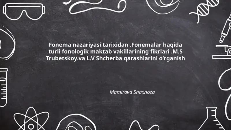 Fonema nazariyasi tarixidan