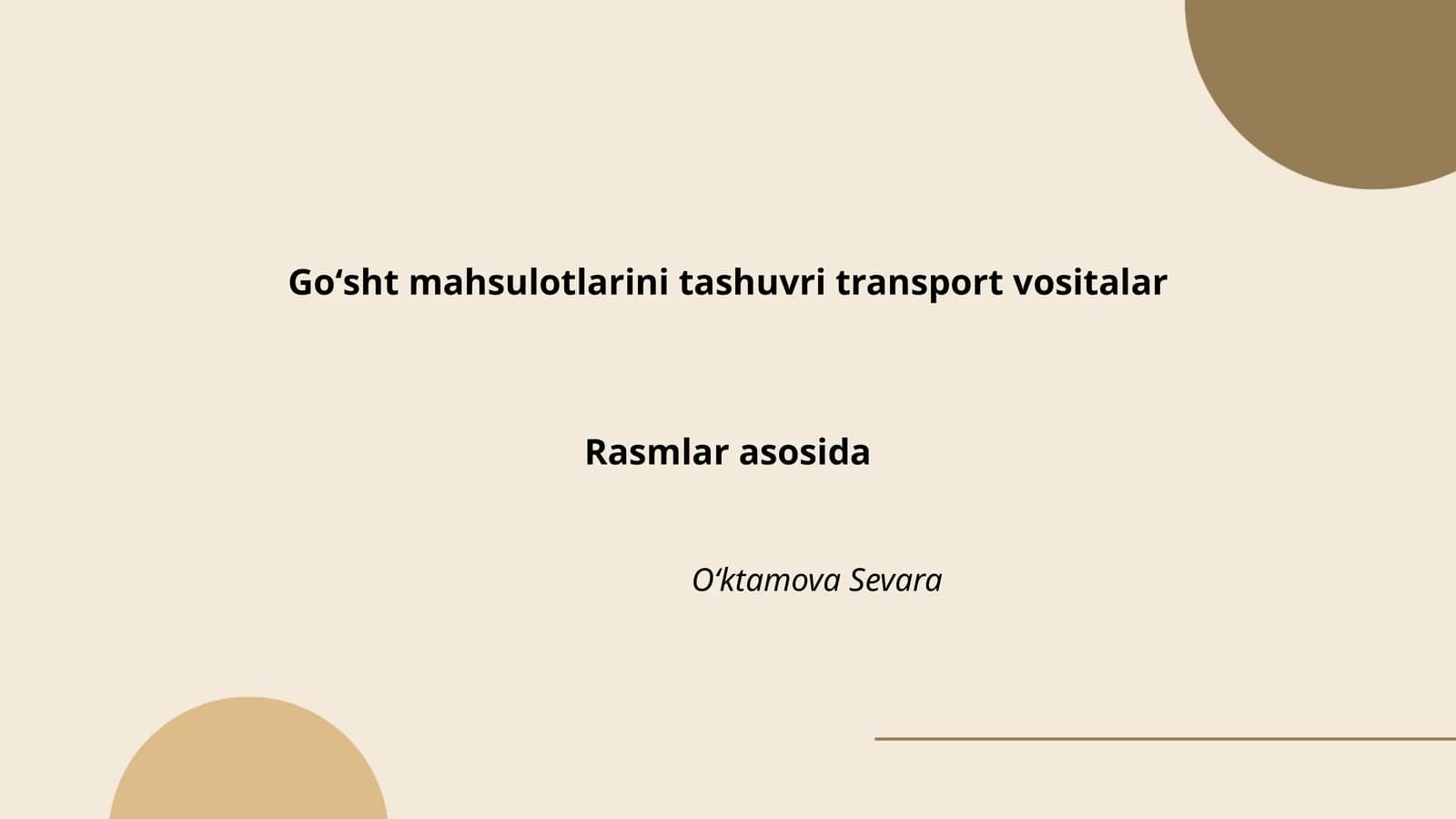 Goʻsht mahsulotlarini tashuvri transport vositalar
