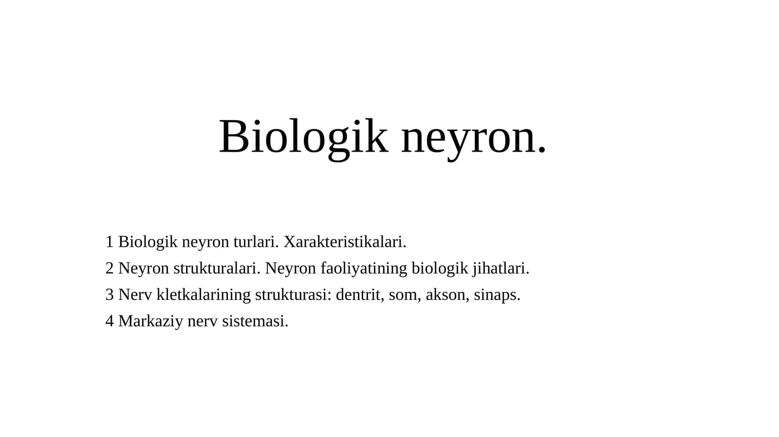 Biologik neyron