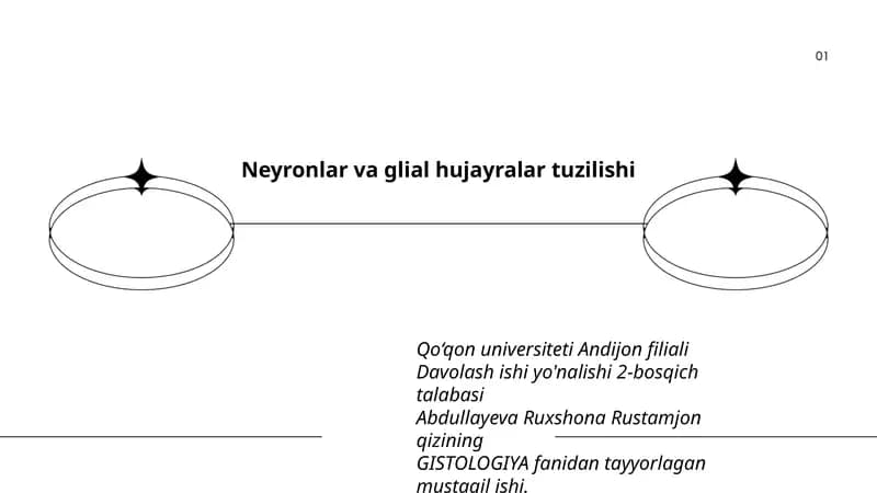 Neyronlar va glial hujayralar tuzilishi