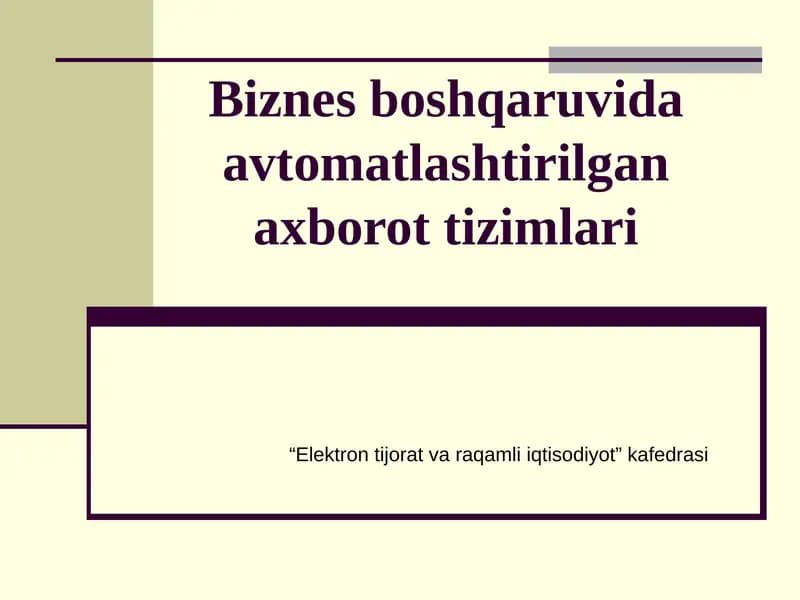 Informatika va axborot texnologiyalari