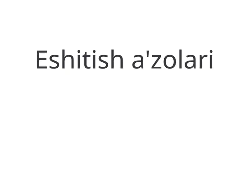 Anatomiya eshitish azolari
