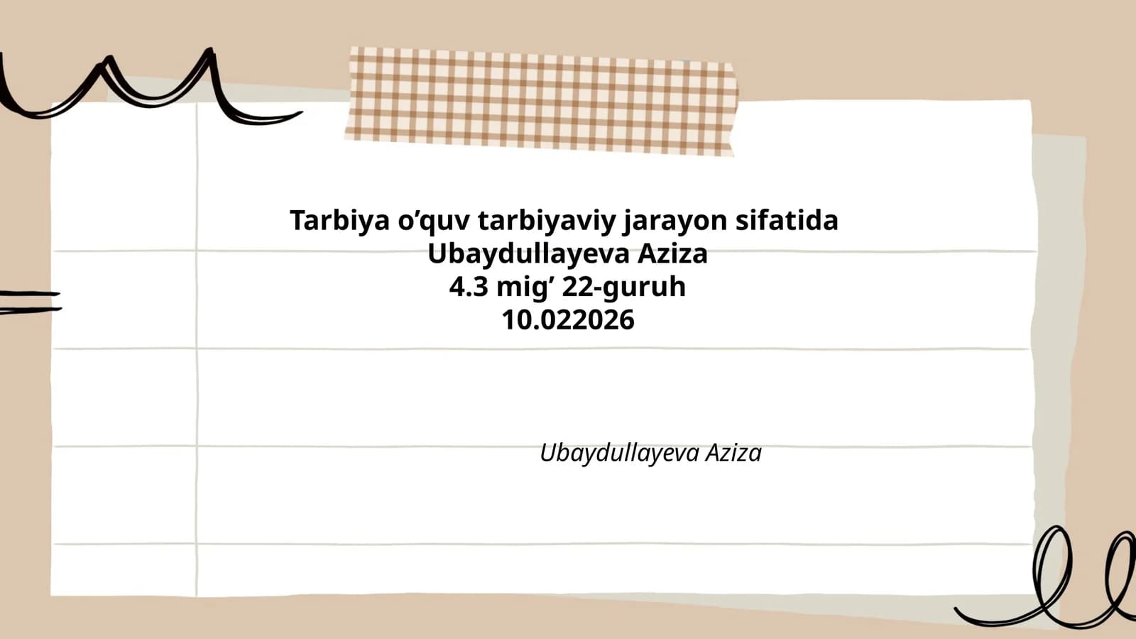 Tarbiya O’quv Tarbiyaviy Jarayon Sifatida