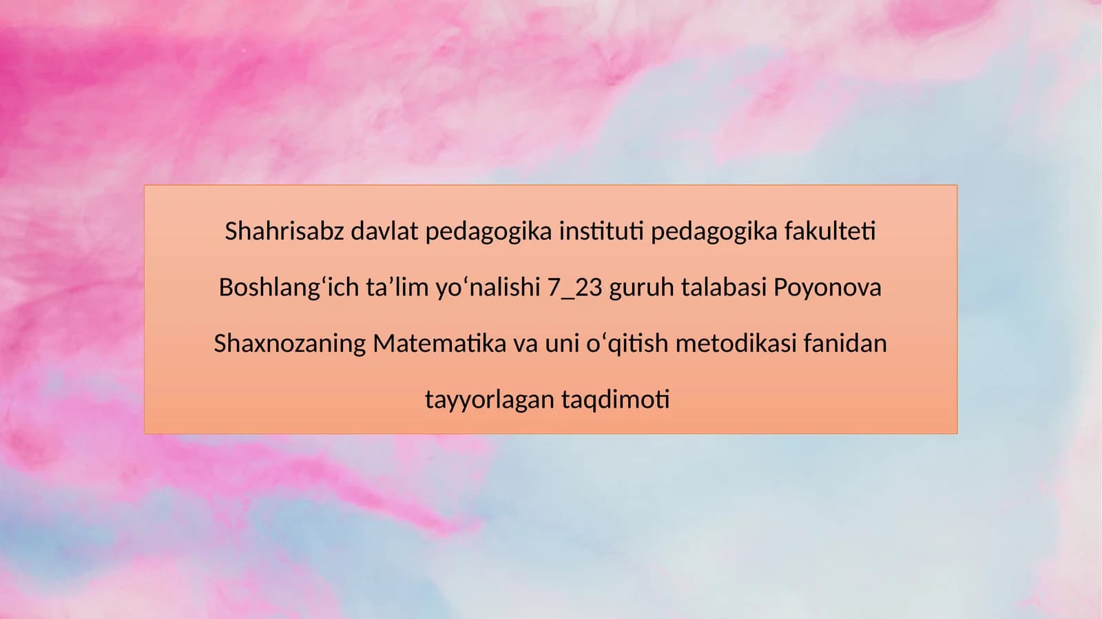 Ulush va kasr tushunchasi bilan tanishtirish metodikasi