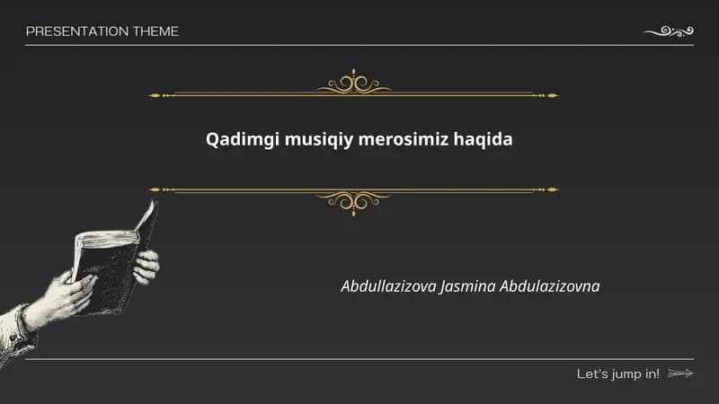 Qadimgi musiqiy merosimiz haqida