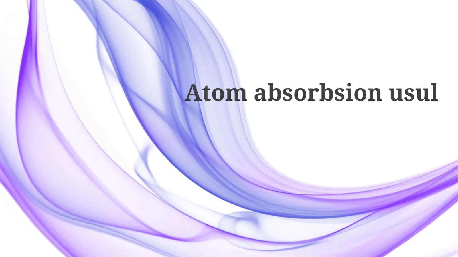 Atomik Yutish Spektroskopiyasiga Kirish