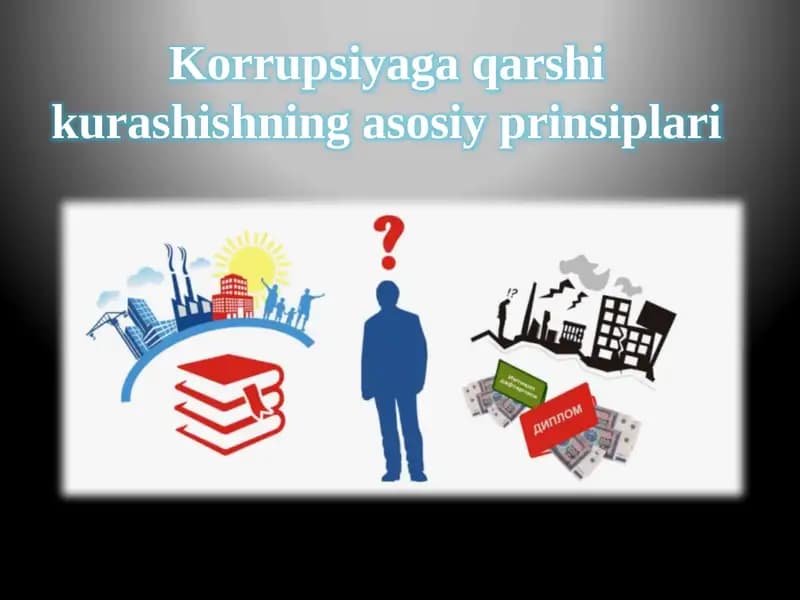 Korrupsiyaga qarshi kurashishning asosiy prinsiplari