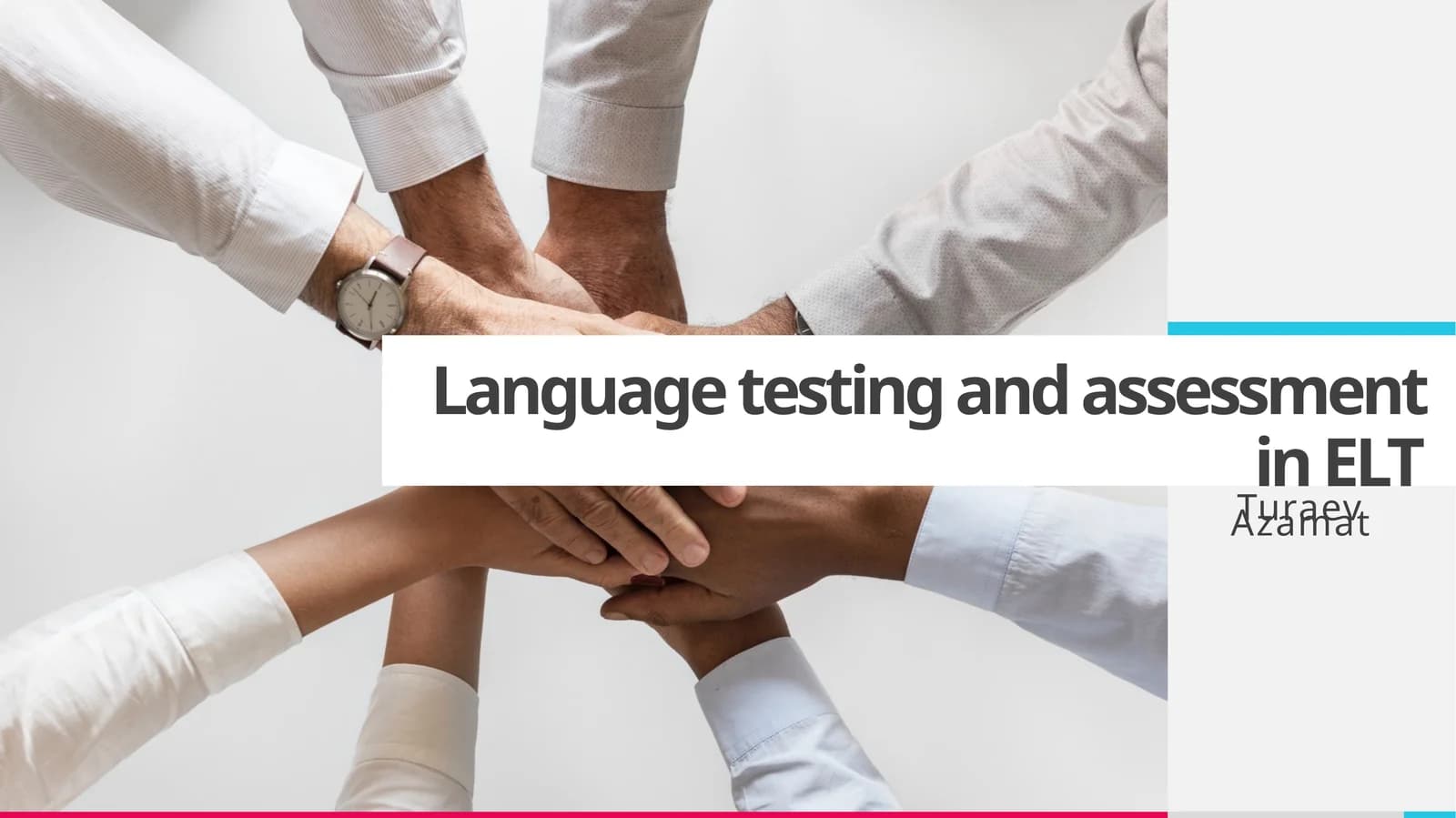 Language testing and assessment in ELT
