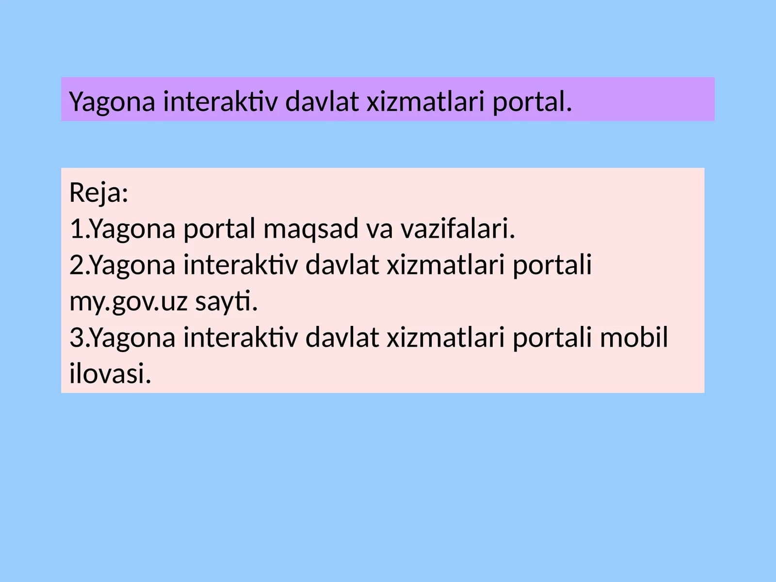 Yagona interaktiv davlat xizmatlari portal