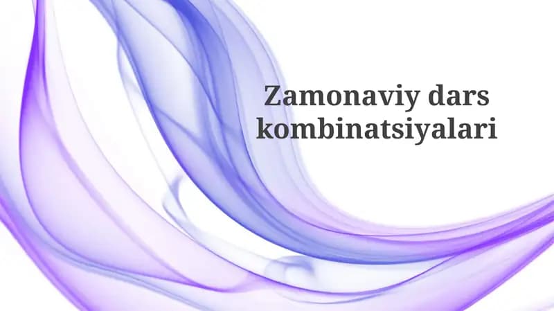 Zamonaviy dars kombinatsiyalari