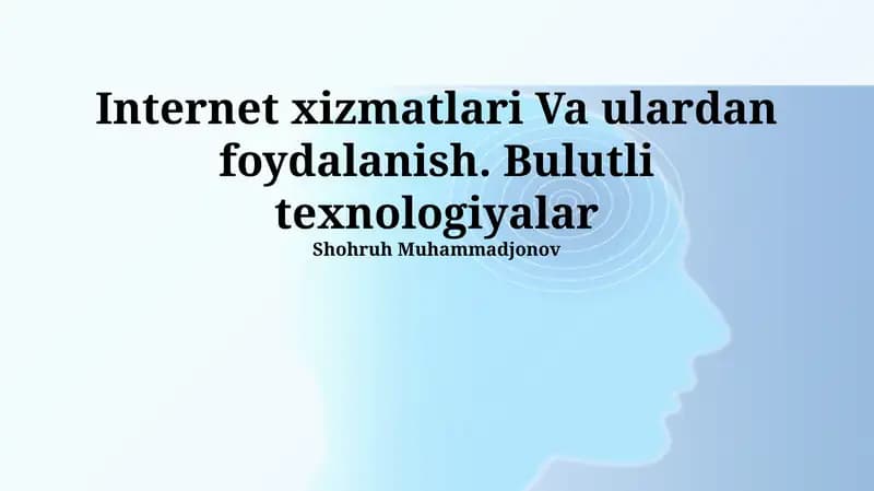 Bulut Xizmatlarining Modellari (SaaS, PaaS, IaaS)
