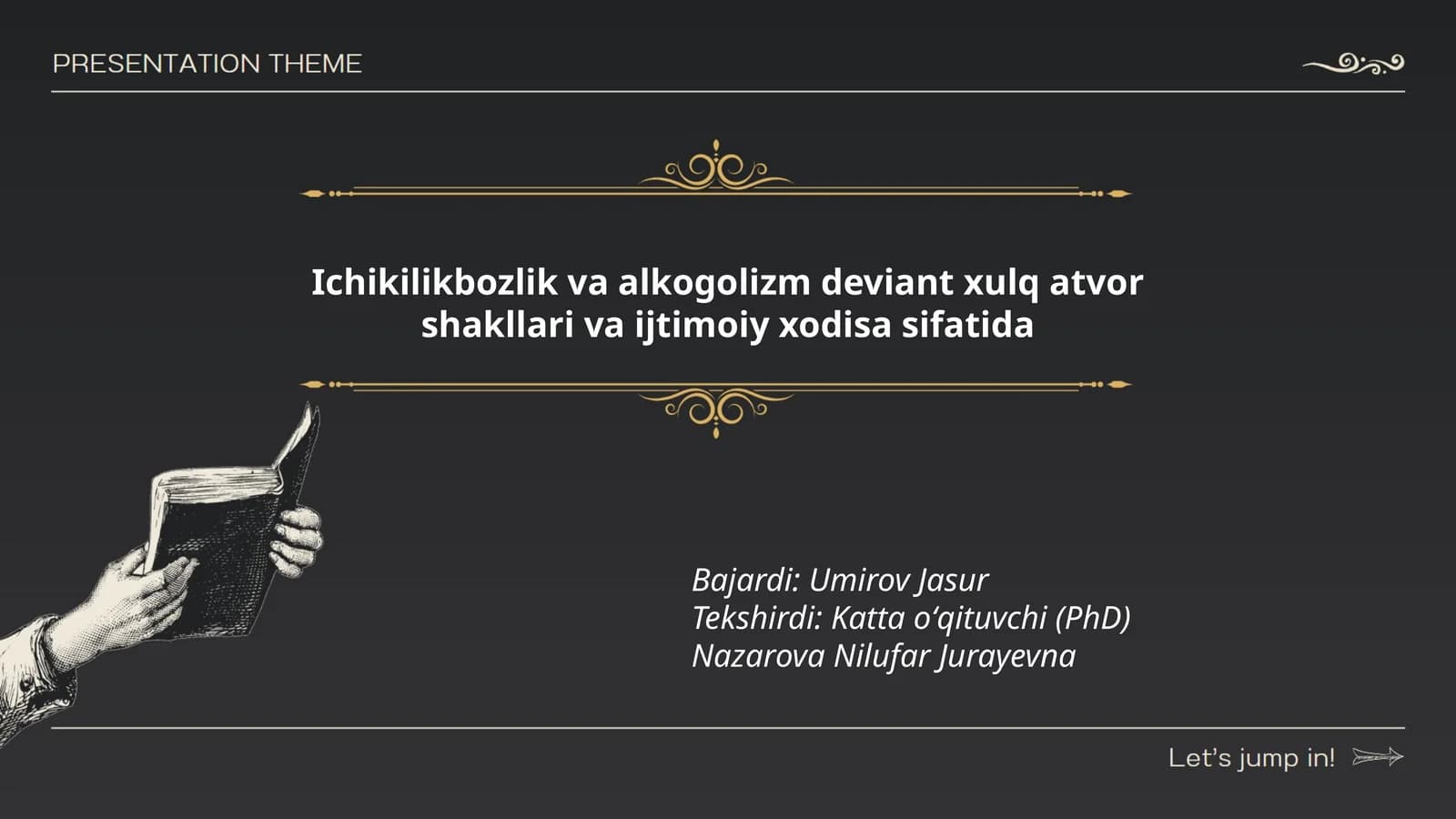 Ichikilikbozlik va alkogolizm deviant xulq atvor shakllari va ijtimoiy xodisa sifatida
